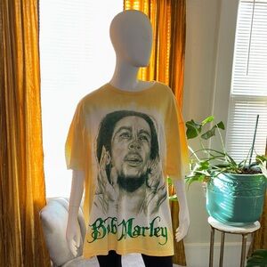 Urban Outfitters Yellow Bob Marley Graphic Tee